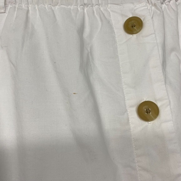 Everlane White Maxi A-Line Skirt with Smocked Detail - Picture 4 of 11